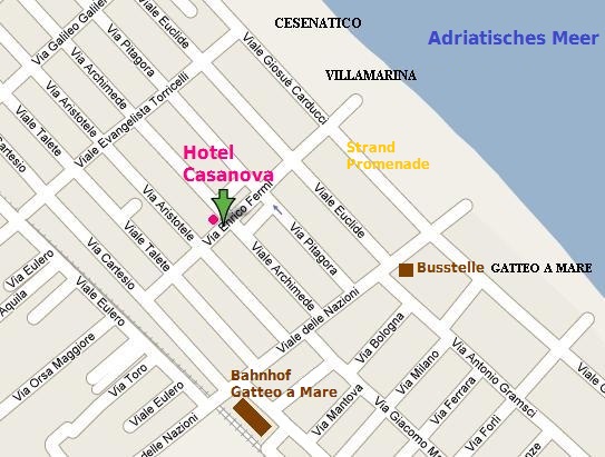 Landkarte Hotel im Cesenatico